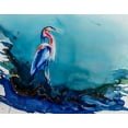 thumbnail image 2 of Art by Leslie Franklin 18x15 Gold Ornate Wood Framed with Double Matting Museum Art Print Titled - Heron There, 2 of 4