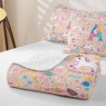 thumbnail image 4 of Castle Fairy Unicorn Letter A Quilt King,Kawaii Animal King Coverlet Set, 4 of 7