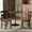 Black, variant on Demi Bonn 34" Farmhouse Dining Table Chairs Set of 2, Rubber Wood Kitchen Table Chairs with Open Back for Living Room, Dining Room, Gray