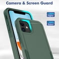 thumbnail image 4 of Allytechgroup Compatible for Apple iPhone 11, Rugged Shockproof Military Grade Protection Dual Layers Hard PC TPU Phone Case for iPhone 11, Darkgreen, 4 of 5