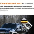thumbnail image 2 of NPAUTO 3 luces de marcador de cabina ahumadas ámbar 30 luces LED de techo con paquete de cableado de repuesto para Chevy Silverado GMC Sierra 1500 1500HD 2500 2500HD 3500 2002-2007, 2 of 5
