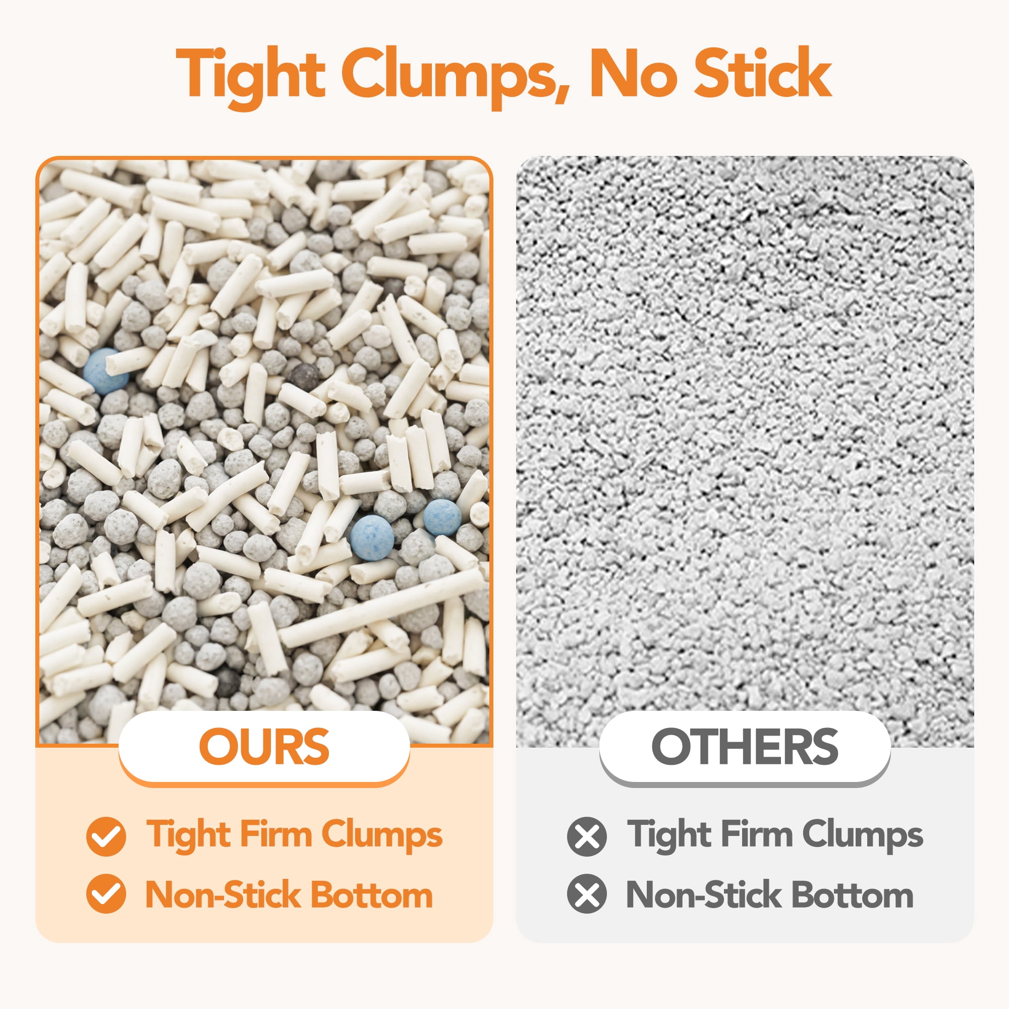 Osoeri 5-in-1 Clumping Multi Cat Litter, Dust-Free, Low Tracking, Dust-Free, Odor Control, 15.87 lb (7.94 lb/ Pack)