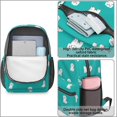 thumbnail image 4 of Maltese Blue Pattern 17" School Backpacks for Teens,Waterproof Oxford Fabric,S-Shape Padded Straps for School,Travel,Hiking,Camping, 4 of 6