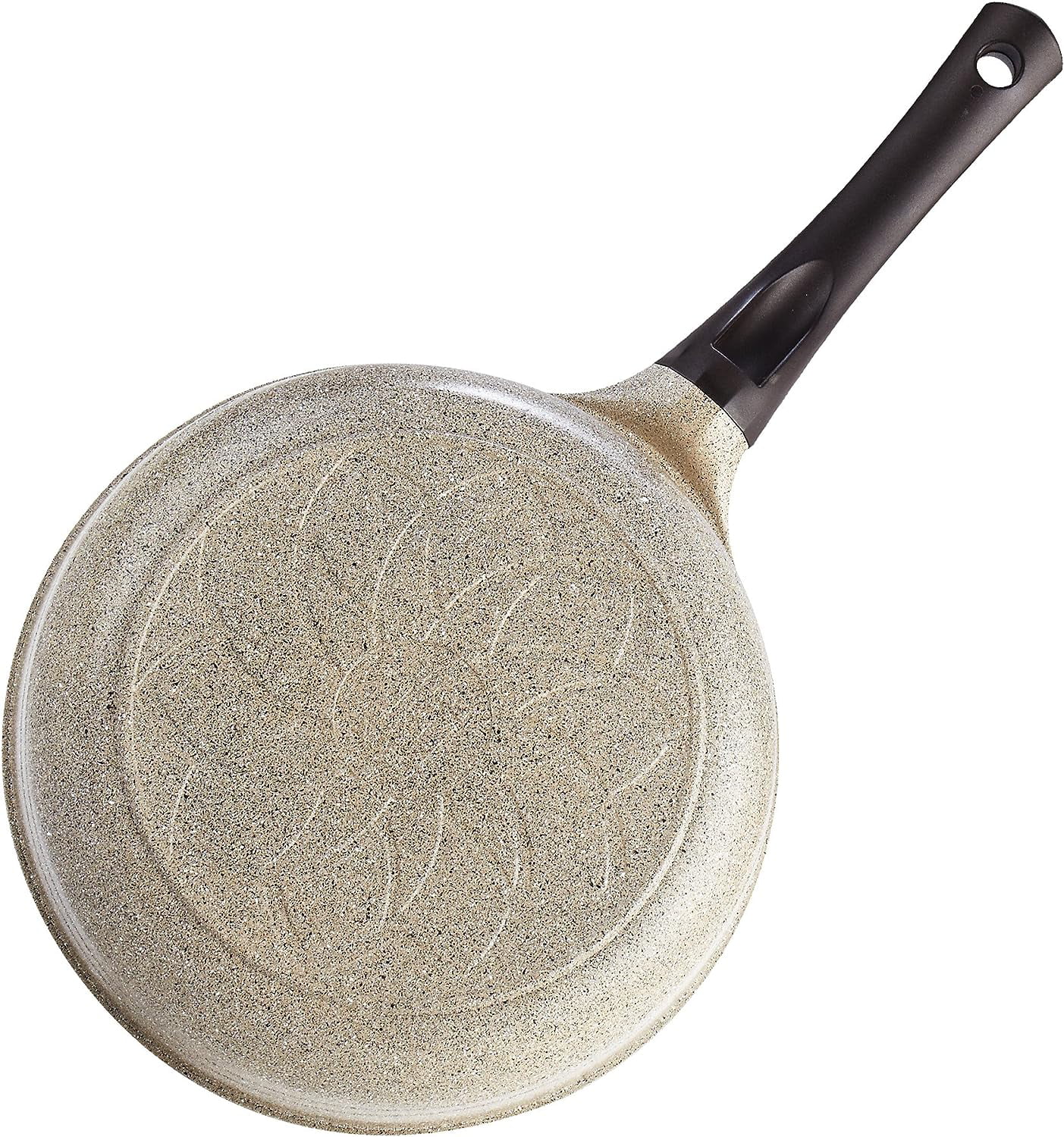 11.8 Medical Stone Deep Frying Pan With Lid - Beige Color Wok Skillet For  Healthy Cooking At Home - Kitchen Utensils And Accessories - Temu