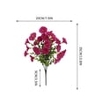 thumbnail image 2 of Artificial Morning Glory Flowers, Spring Faux Petunia Bouquet Colorful Decorative Greenery Fake Flower Arrangement for Home Garden Decor, 2 of 6