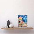 thumbnail image 2 of Islamic Mosque At Night Folk Art Watercolour Painting Artwork Framed Wall Art Print A4, 2 of 4