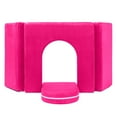 thumbnail image 3 of Jaxx Zipline Playscape Castle Gate - Playtime Furniture for Imaginative Kids, Fuchsia, 3 of 4