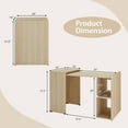 thumbnail image 4 of Costway Extendable Computer Desk Reversible Study Writing Desk w/ Mobile Shelves Natural, 4 of 10