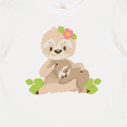 thumbnail image 4 of Inktastic Sloth Mom with Baby Sloth and Flowers Boys or Girls Baby T-Shirt, 4 of 5