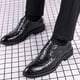 thumbnail image 2 of Zapatos de cuero para hombre, zapatos de vestir de negocios, zapatos casuales, suela suave, transpirables, zapatos de boda para novios jóvenes, 2 of 4
