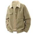 thumbnail image 2 of NTACZA Corduroy Men's Jackets Sherpa Lined Yellow Work Trucker Jacket Thick Button Down Outerwear Coats for Men XXL, 2 of 9