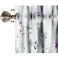 thumbnail image 4 of Eucalyptus Leaf Floral Kitchen Curtain Set, Wildflower Wooden Board Spring Farmhouse Watercolor Botanical Window Valances and Tier Set for Home Living Room 54''x18'' & 27''x36''x2, 3 Panels, 4 of 4