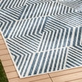 thumbnail image 3 of NICOLE MILLER NEW YORK Patio Country Ombre Geo Indoor Outdoor Area Rug, UV Fade Resistant, Low Pile, Navy Blue/Cream, 5'2"x7'2", 3 of 10