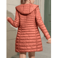 thumbnail image 3 of Giolshon Women's Puffer Jacket Quilted Lightweight Padding Hood Packable Bubble Coat 7148A Orange XXL, 3 of 3