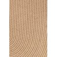 thumbnail image 2 of Beige Wool Rug Solid Braided Textured 5 Feet by 8 Feet Oval Thick Casual Carpet, 2 of 2