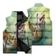 thumbnail image 2 of Chaqueta sin mangas de otoño e invierno para hombre con patrón de pesca, chaqueta con cremallera de cuello alto a prueba de viento y cálida, chaleco, 2 of 4