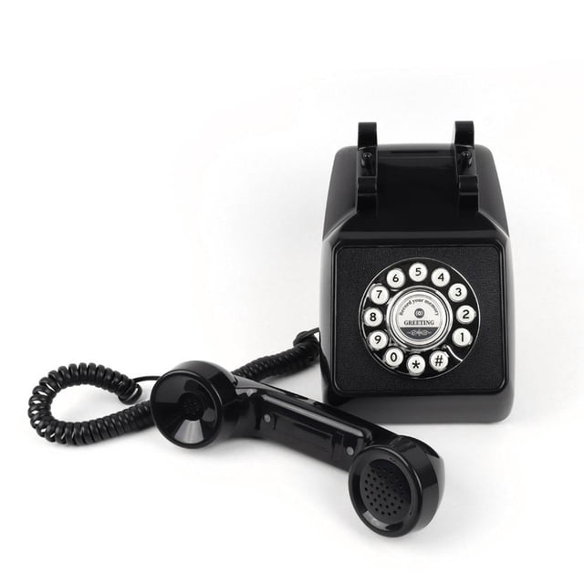 EZLIFE Teléfono antiguo con cable, timbre clásico y marcación por pulsador Z7B6