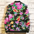 thumbnail image 4 of WREESH Fashion Jacket Men'S New Printed Top Floral Stand Up Collar Jacket Men'S Casual Jacket Jacket Black, 4 of 5