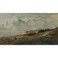 thumbnail image 3 of Charles François Daubigny 14x10 Black Modern Framed Museum Art Print Titled - Coastal Landscape in Normandy (Villerville-Sur-Mer) (1868), 3 of 5