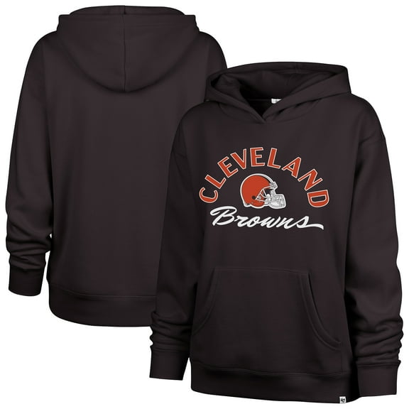 Women's '47 Brown Cleveland Browns Whirlwind Naomi Pullover Hoodie
