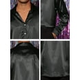 thumbnail image 6 of Lars Amadeus Men's Prom Satin Long Sleeves Button Down Slim Fit Formal Shirts, 6 of 6