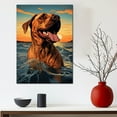 thumbnail image 3 of Rhodesian Ridgeback Canvas Wall Art Framed Great Wave Oil Painting Stretched and Framed Artsy Romantic Wall Paintings Girlfriend gift for Living Room Bedroom Bathroom Office Wall Décor, 3 of 4