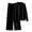 Black, variant on YOIAVAIOY Women Solid Knitted Sets 2 Piece Fall Winter Outfits Loose Pullover Sweaters Wide Leg Pants Elegant Lounge Set Casual Matching Sets Gray Free Size