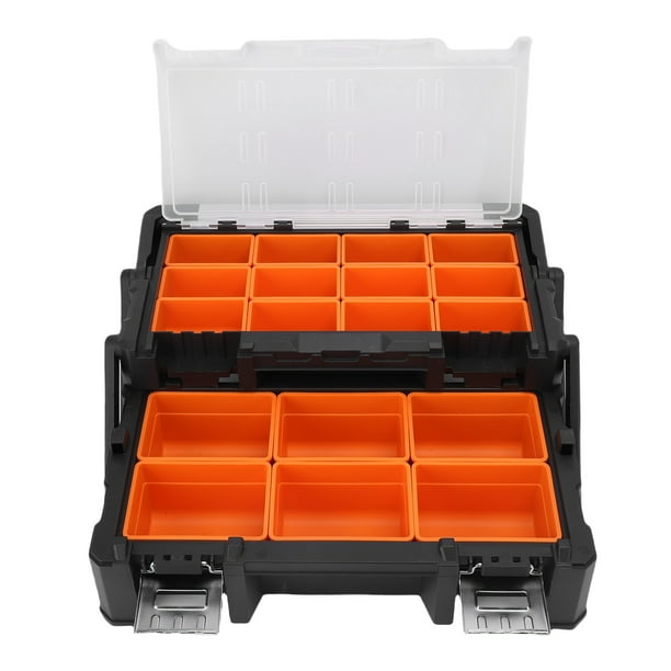 Caja De Almacenamiento De Piezas Pequeñas, Organizador De Piezas Pequeñas, Resistente, 18 Compartimentos, Gran Capacidad Para Brocas, Terminales De Cables