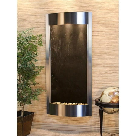 - Adagio PWA2011 Pacifica Waters Stainless Steel Black Featherstone Wall Fountain