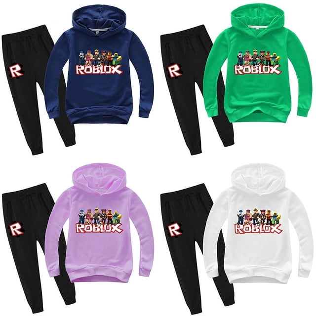 Roblox-Conjunto de ropa periférica para niños y niñas, Chaqueta de algodón, pantalones, 2 piezas, traje deportivo informal, regalos