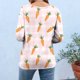 thumbnail image 4 of Camisetas de Pascua para Mujeres Impresión de la Moda Suelta Casual Cuello Redondo Tres Cuartos de Manga Suéter, Poliéster Suave Superior, 4 of 6