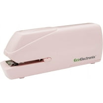 Portable Automatic Electric Stapler - 30 Sheet Capacity, Quiet Operation, Jam-Free and Easy Reload - AC Adapter/Battery Powered (Pink)