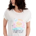 thumbnail image 3 of Grayson Threads Black Women's Juniors' NASA Graphic-Print T-Shirt White S B4HP, 3 of 3