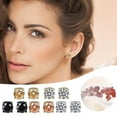 thumbnail image 2 of 8MM Magnetic Ear Clips, No-Piercing Zircon Studs, Unisex Earrings (2 Pairs), 2 of 4