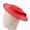 Red, variant on French Style Large Brim Fascinator Headband Sheer Mesh Bow‑Knot Decor No‑Top Sun Hat Elegant Women Party Head‑Accessory