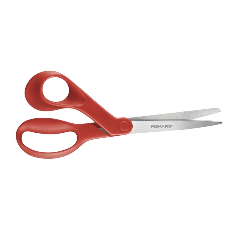 Fiskars 8 Red Gitter Scissors & SewSharp Tool 2pc