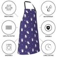 thumbnail image 5 of Naloa Astronaut Rabbit Apron Kitchen Aprons with Pockets for Women Men Chef, 5 of 8