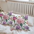 thumbnail image 7 of Waterproof Throw Pillow Covers Set of 2, 16x16 Inch Pink Floral Blossom Decorative Pillowcases Outdoor Pillow Slip Cushion Covers Set for Couch Tent Spring Vintage Botanical Flowers, 7 of 7