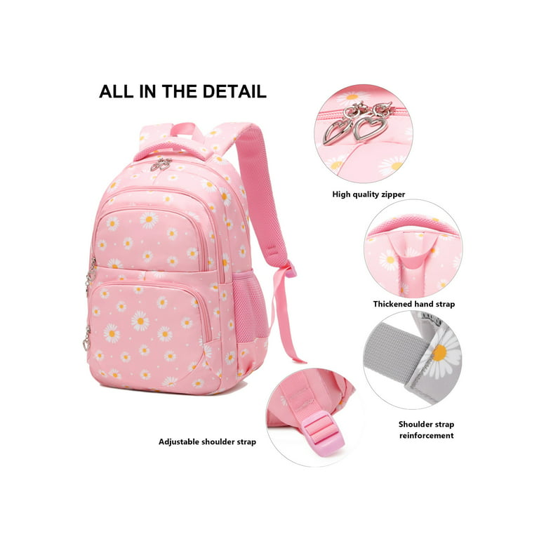 Pink Backpacks For Girls Primary Middle Students School Book Bags Top  Quality with Toy