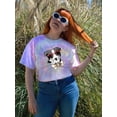 thumbnail image 2 of Border Collie Dog Eyeglasses Tie Dye Spiral Women -Image by Shutterstock, Female Small, 2 of 4