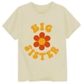 thumbnail image 3 of REDARER Girls' Floral & Big Sister Graphic Tee - Colorful Letter Printed Round Neck Short Sleeve Casual Fashion Kids Everyday Wear Top,4-5 Years, 3 of 3