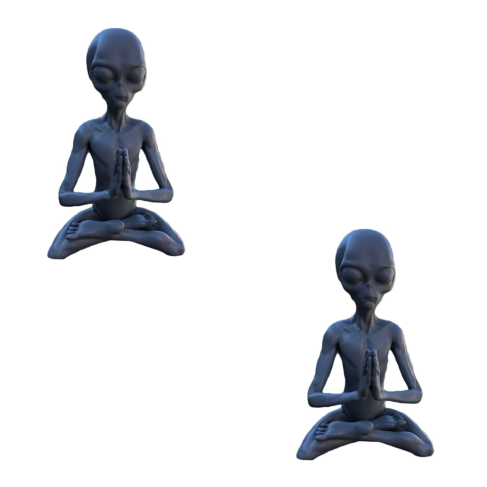 Bestomrogh Meditating Alien Statue Best Art Decor Alien Sculpture Moulds for Indoor Outdoor Home or Office 1pc Resin Garden Ornaments Outdoor 