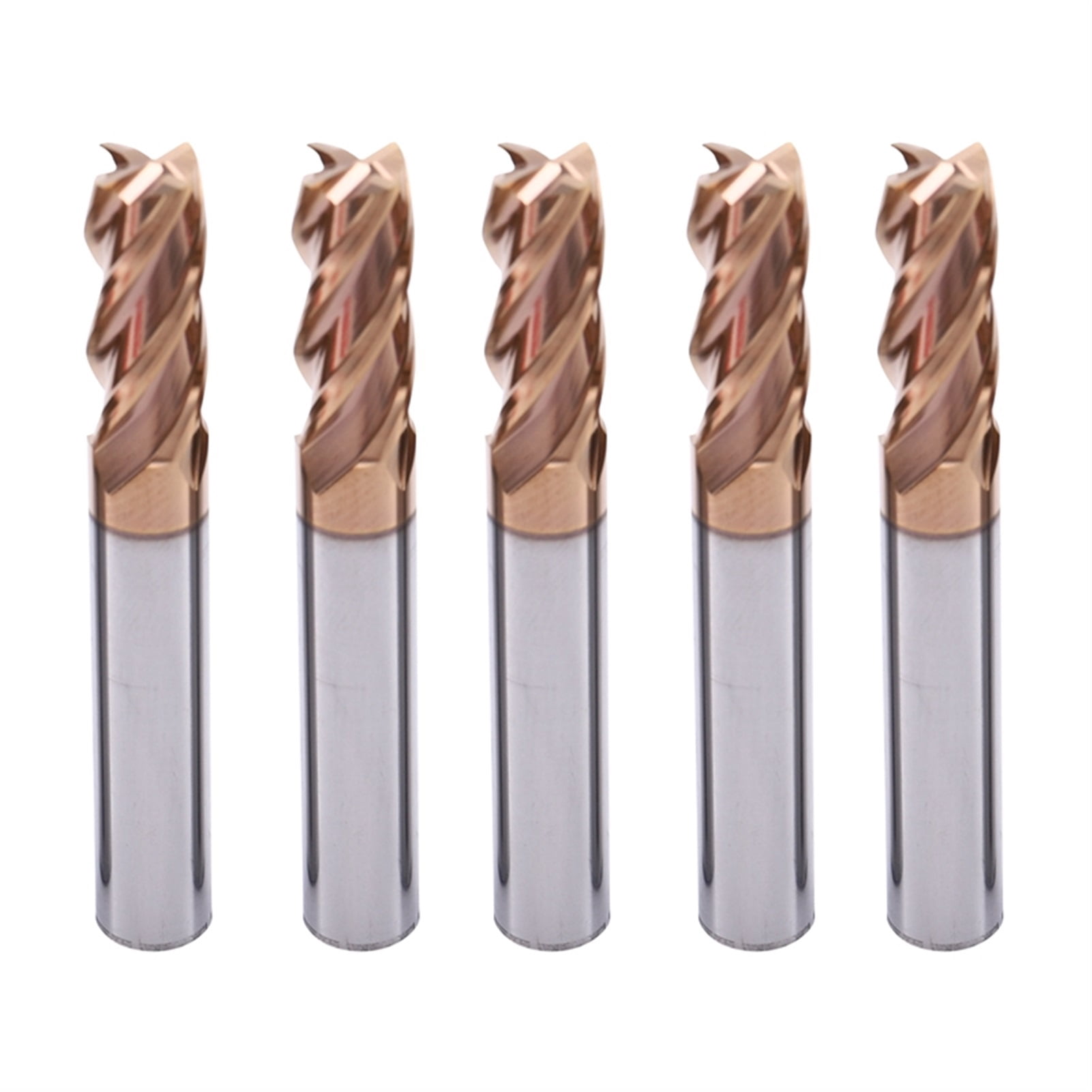 5pcs 8mm Solid Carbide End Mills Endmill 4 Flute Side Milling Slotting Face Mill