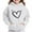 White, variant on JUSLIO Girls Sweatshirts Fall/Winter Solid Color Hooded Sweatshirt Fall/Winter Casual Long Sleeve Tops Sweatshirts Black(7 Years)