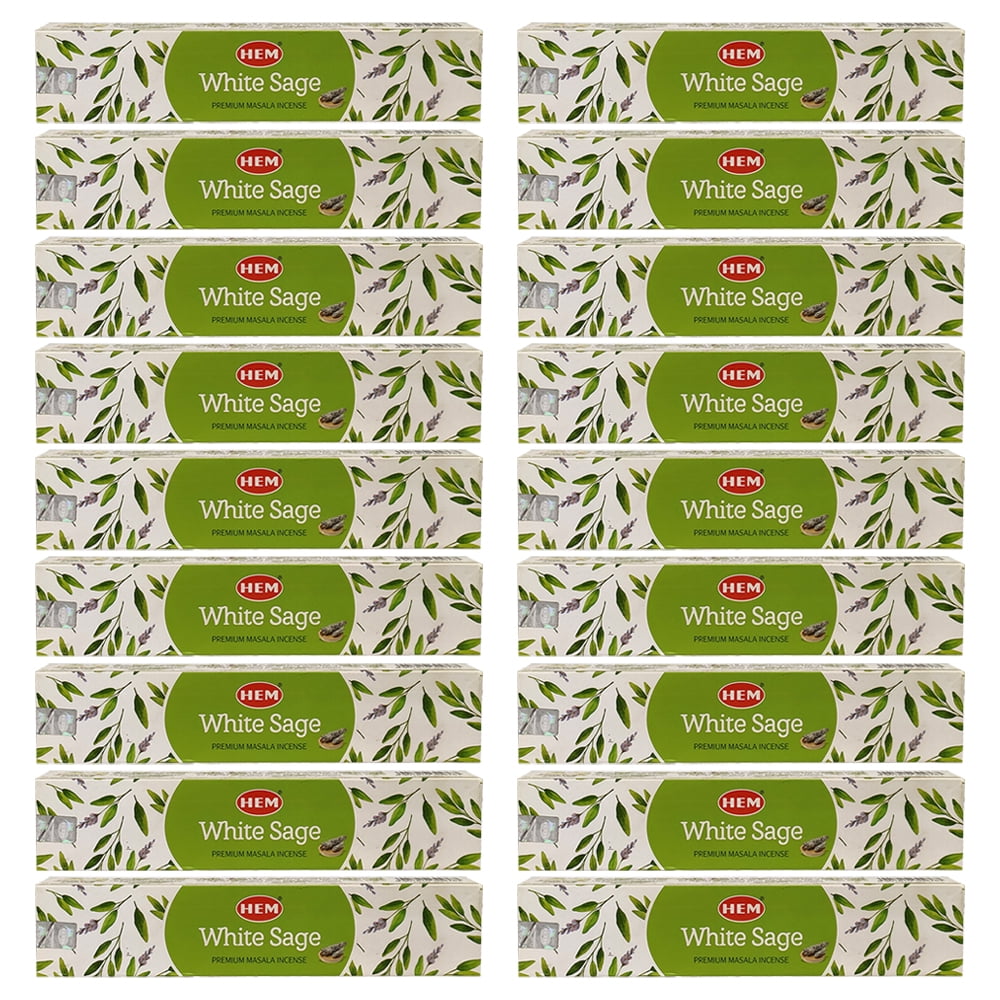 Trumiri Incense Stick Holder Bundle with Hem White Sage Masala 15g Incense Sticks - Pack of 18 (approx 270 Sticks)