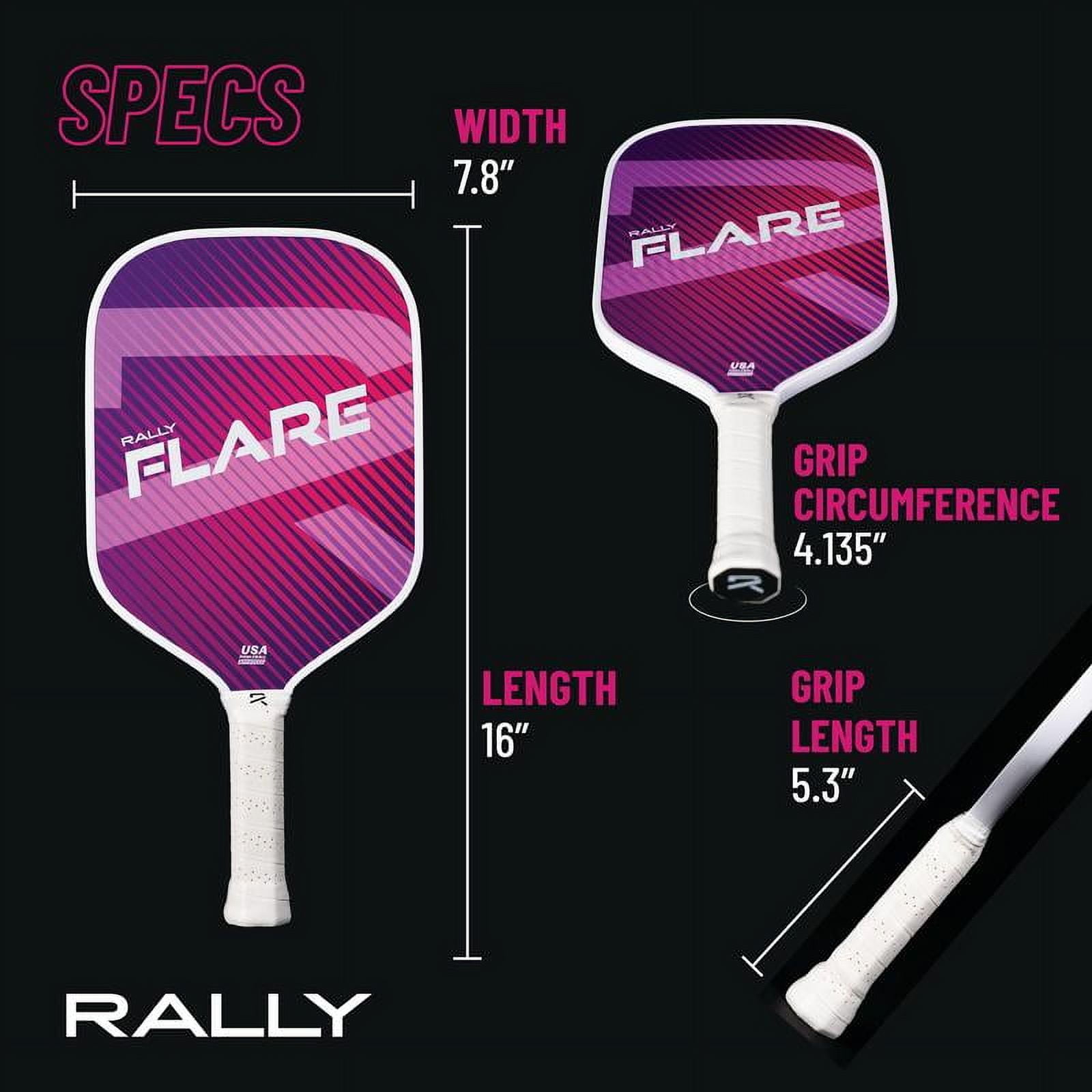 Rally Flare Graphite Pickleball Paddle – 2025 & Original Versions | Lightweight Design, Durable Polymer Core, Carbon or Graphite Face, USAPA Approved (Purple)