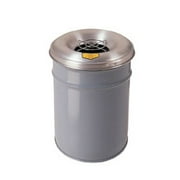 Steel Cease-Fire Cigarette Waste Drum, Aluminum Head, 6 gallon, Grill Guard