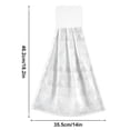 thumbnail image 2 of Dailycode Kitchen Wash Cloths with Hanging Loops Absorbent Absorbent Quick Drying Hand Towels, 2 Pack, White and Light Gray Triangular, 2 of 7