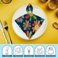 thumbnail image 6 of JRXY Flowers Colorful Pattern Cloth Napkins Polyester Home Decor Dinner Napkin for Dining Table Kitchen Daily Party Housewarming Farmhouse Decor 2 PCS, 6 of 7