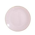 thumbnail image 2 of BalsaCircle 10 Round 10" Blush Glossy Disposable Salad Dinner Plastic Plates Gold Trim Party Events Decorations, 2 of 8